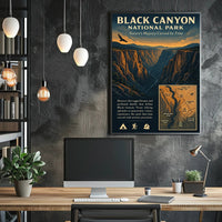 Black Canyon National Park Vintage Poster Wall Art