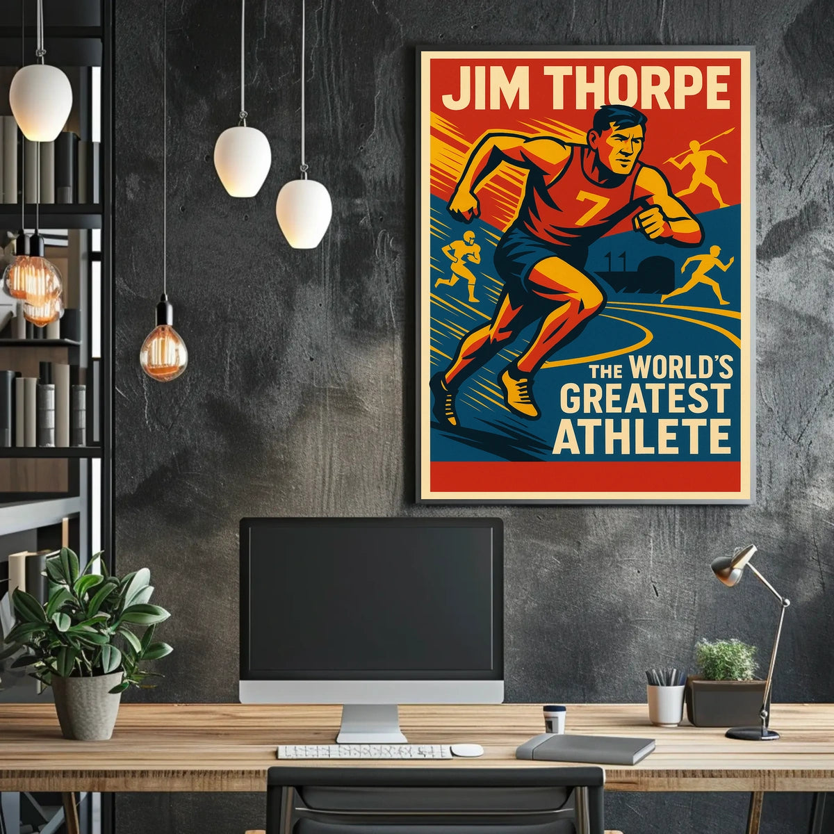 Jim Thorpe Legendary Athlete Poster