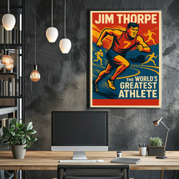 Jim Thorpe Legendary Athlete Poster
