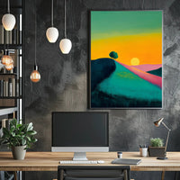Serene Sunset Landscape Poster Scenic Wall Art Print