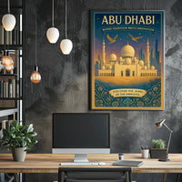 Abu Dhabi Fusion: Modern Meets Tradition Urban or Cityscape Poster