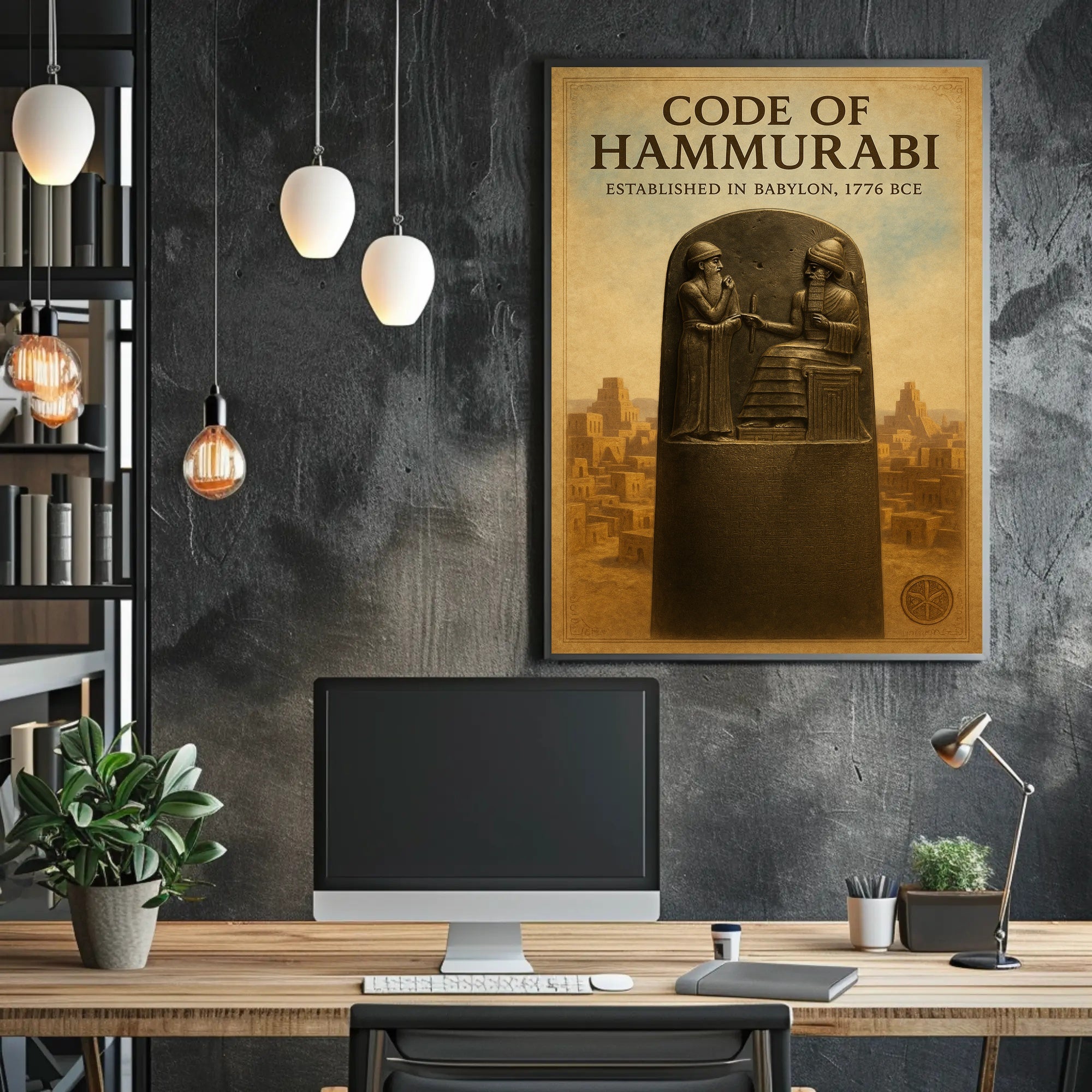 Code of Hammurabi Wall Art Print Decor PosterGoat