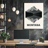 Montana Mountain Reflection Poster