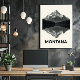 Montana Mountain Reflection Poster