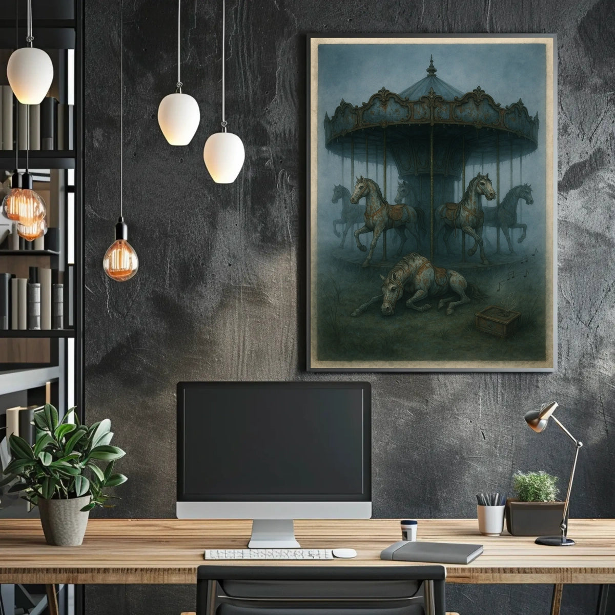 Eerie Carousel Poster