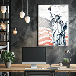 Statue of Liberty Patriotic Freedom Cultural or Heritage Poster