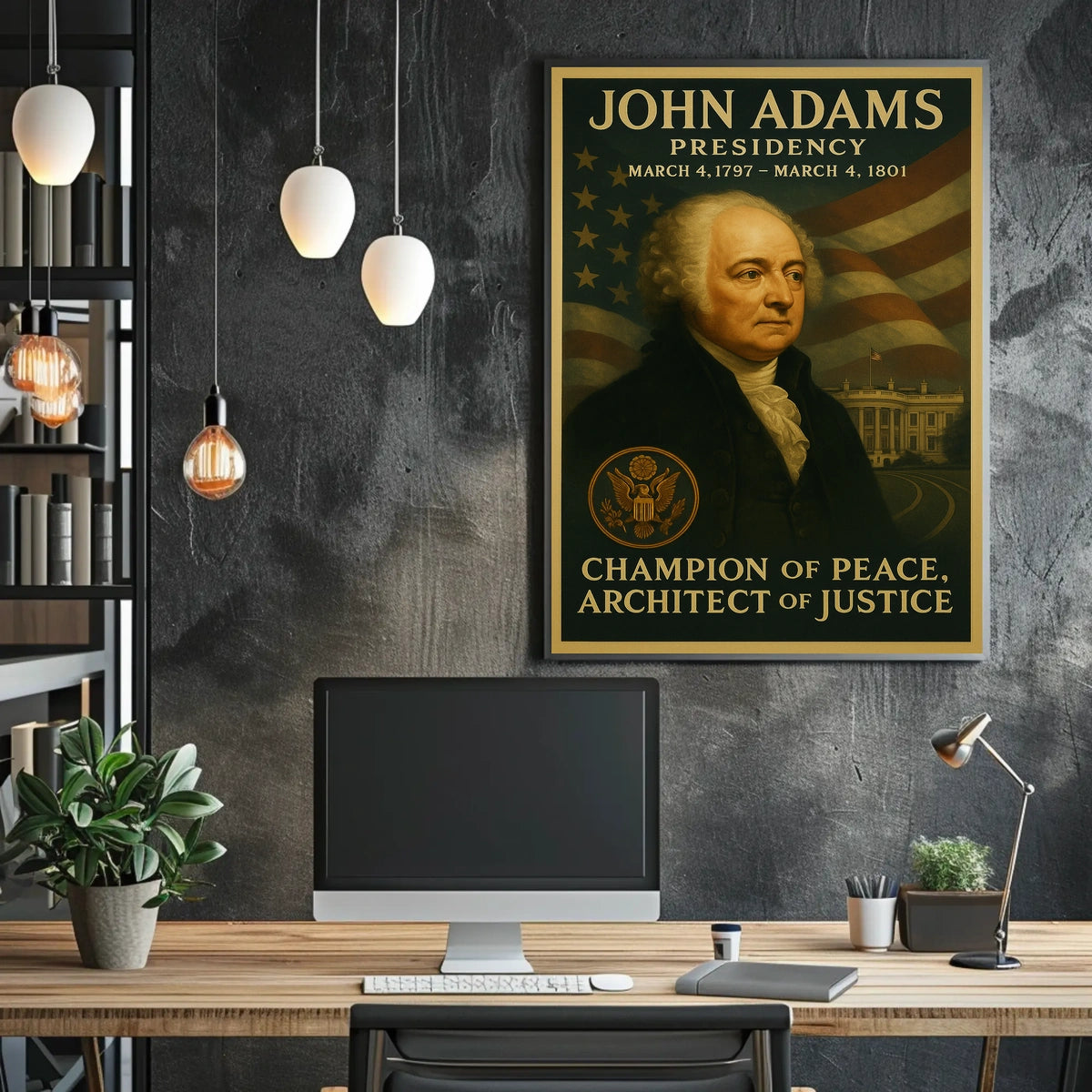 John Adams Historical Iconic Art Poster