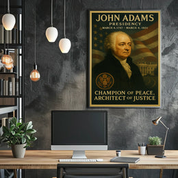 John Adams Historical Iconic Art Poster