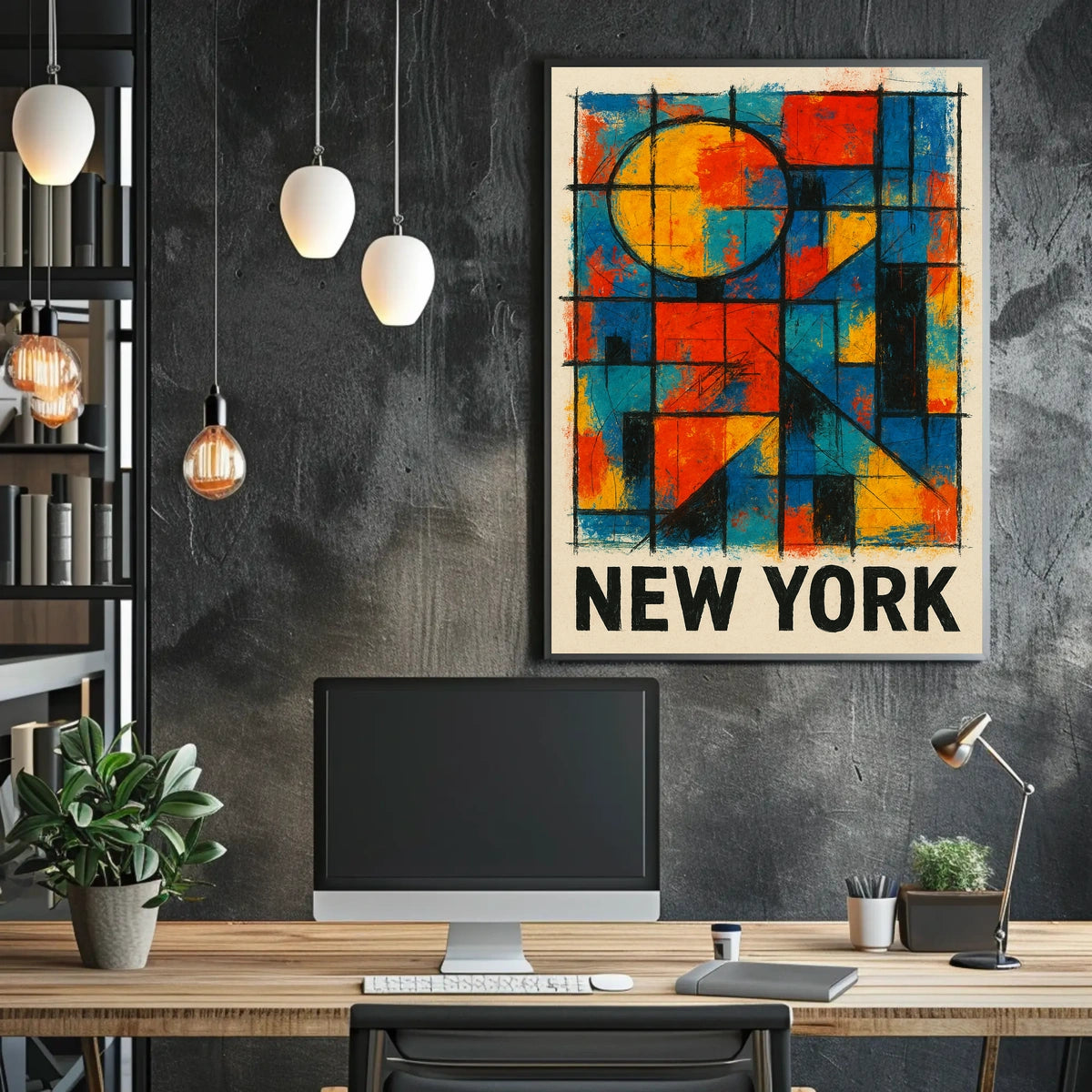 New York Abstract Poster