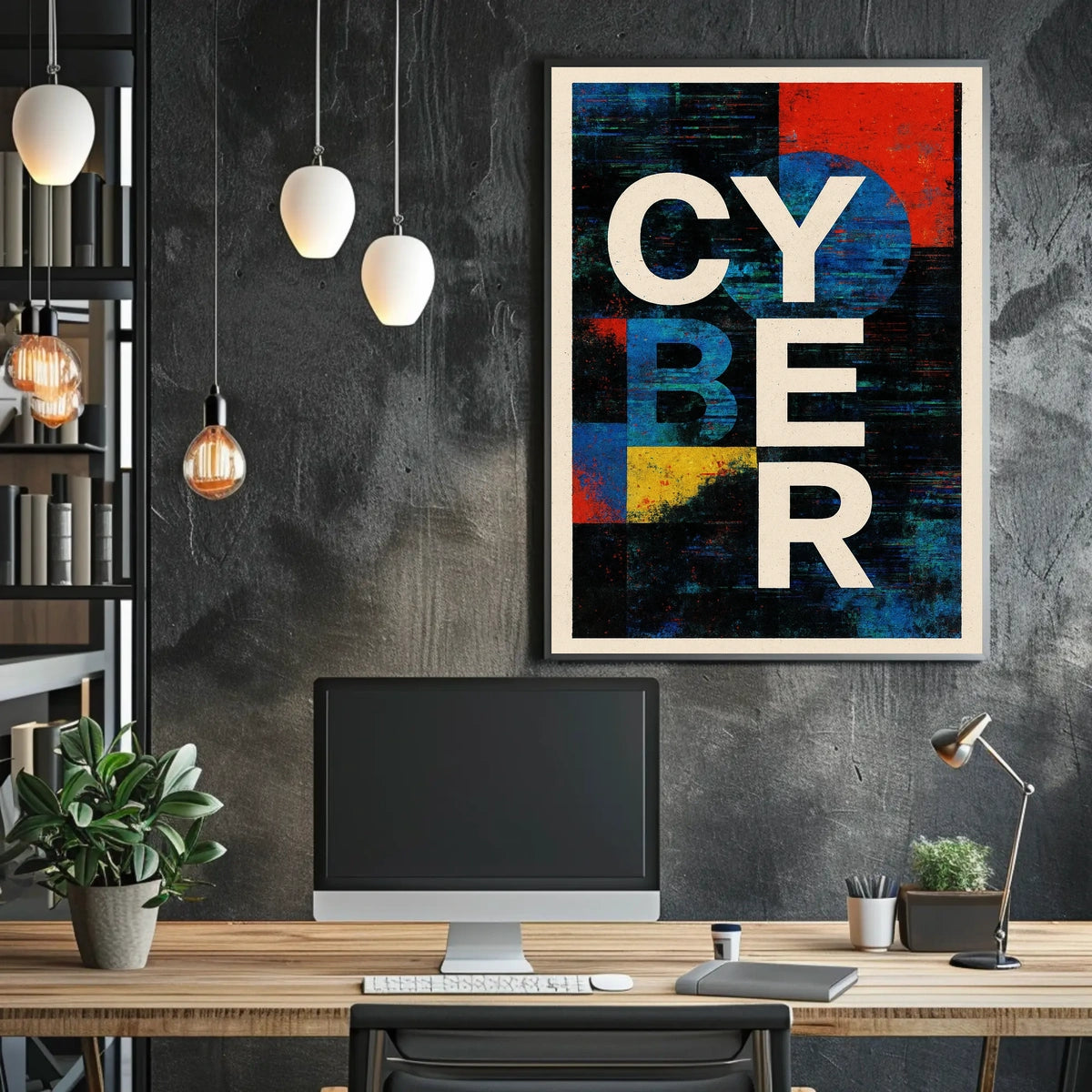 Cyber Abstract Abstract Poster