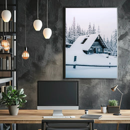 Winter Cabin In The Woods Poster