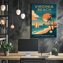 Virginia Beach Adventure and Serenity Travel Poster PosterGoat