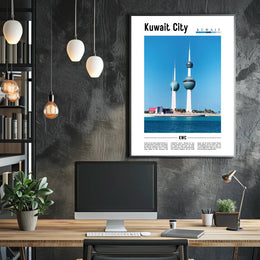 Kuwait City's Vibrant Urban Oasis Art Poster PosterGoat