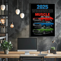 2025 Woodward Muscle Classic American Cars Poster