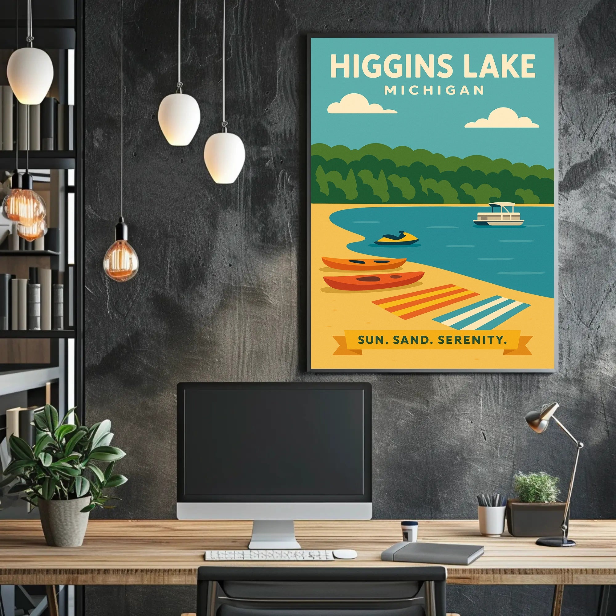 Higgins Lake Serenity Travel Poster