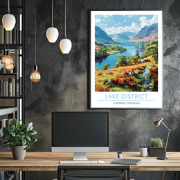 Lake District Escape: Vintage Style Travel Poster