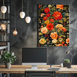 Vibrant Floral Symphony Wall Art Print