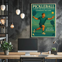 Pickleball Revolution Vintage Sports Poster PosterGoat