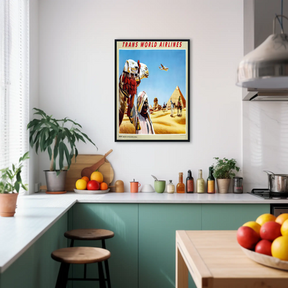 Trans World Airlines Egypt Vintage Poster