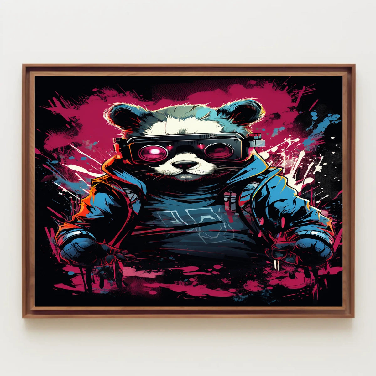 Cyberpunk Panda Poster