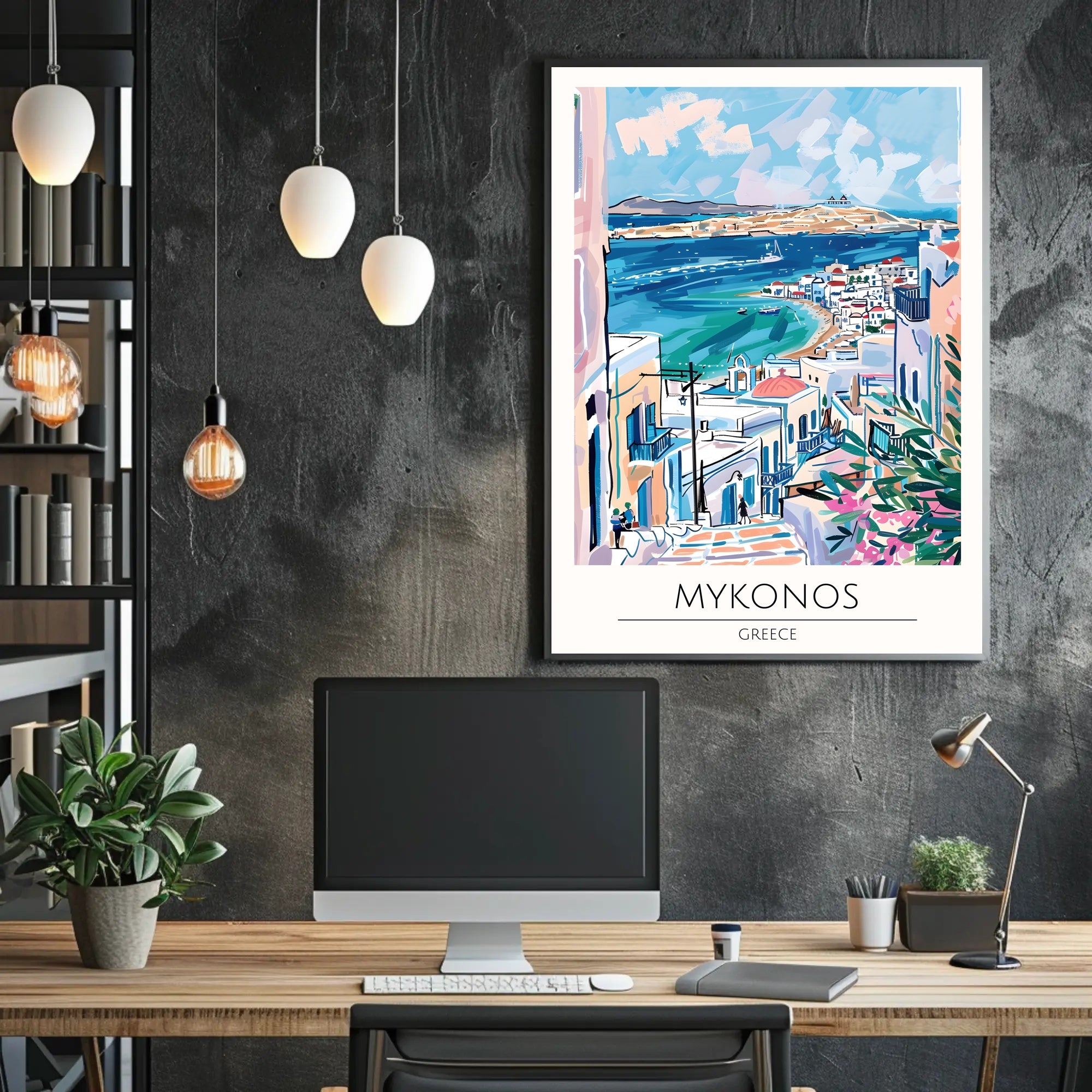 Mykonos Scenic View Poster PosterGoat