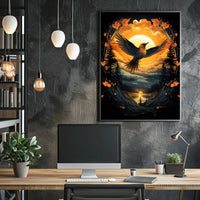 Flight At Sunset Poster