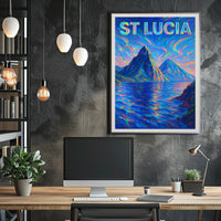 St. LuciaS Vibrant Landscape Poster