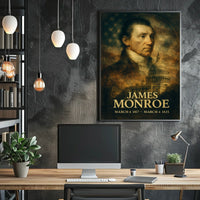James Monroe 5th President of the United States Double Exposure Poster