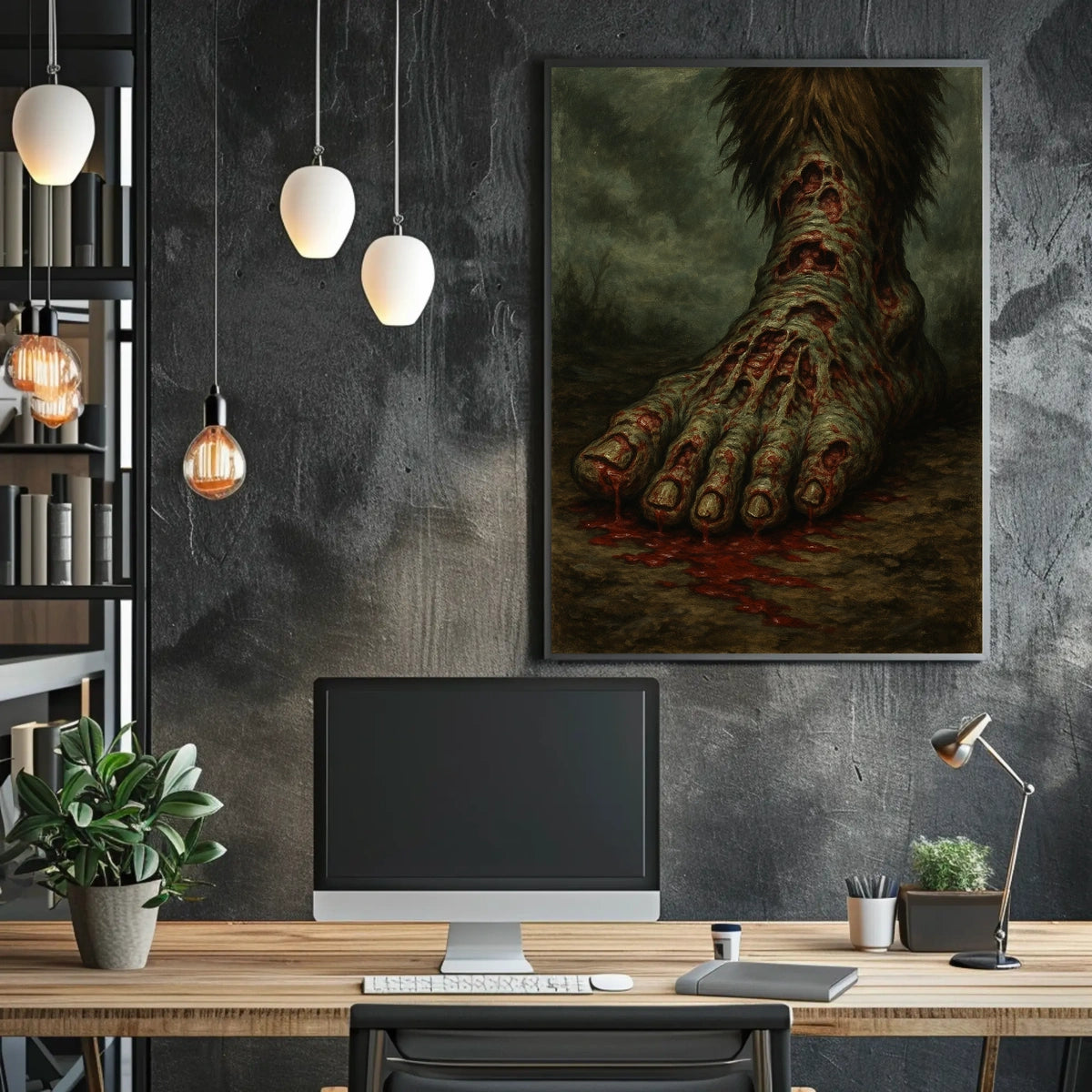 The Monstrous Foot Poster Cityscape Travel Wall Art