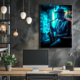 Saxophone Serenade Poster