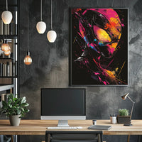Spider Hero Abstract Art Poster: Vibrant Colors