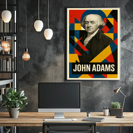 John Adams 2nd President of the United States Abstract Pop Poster