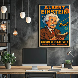 Albert Einstein Relativity Theory Vintage Scientific Educational Wall Art Decor Gallery Poster