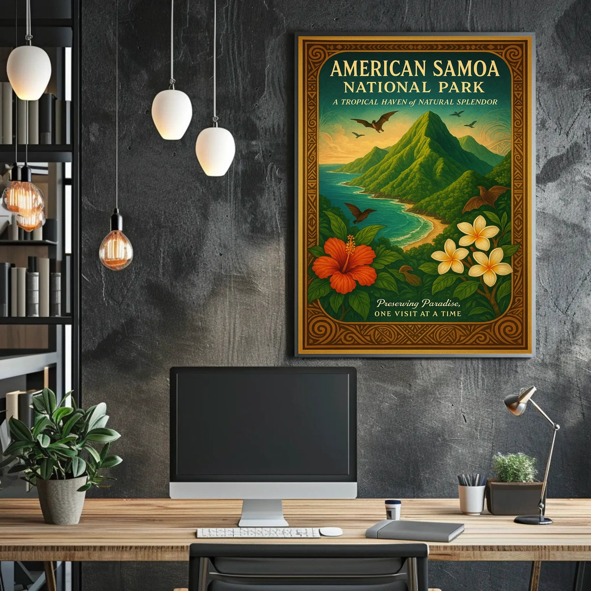 American Samoa National Park Scenic Vista Travel Poster