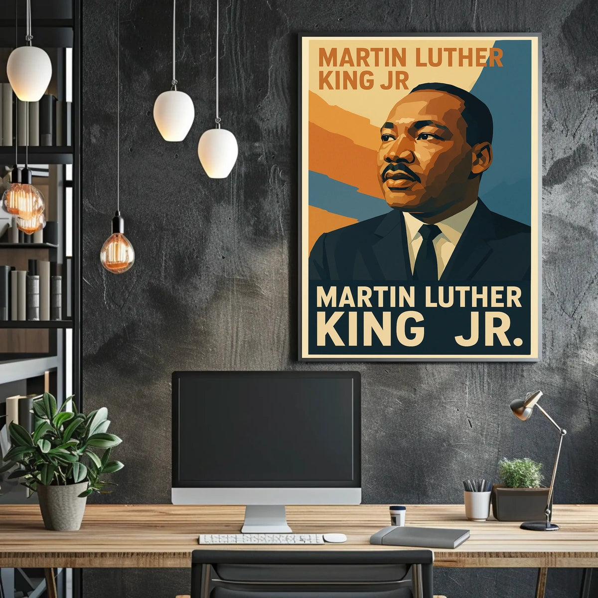 Martin Luther King Jr Tribute Scenic Memorial Decor Poster