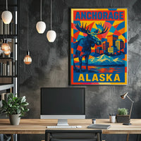 Anchorage, Alaska Vibrant Wilderness Poster