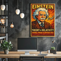 Einstein Relativity Vintage Science Decor Scenic Home Wall Art Iconic Timeless Wanderlust Poster