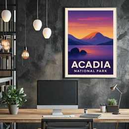 Acadia National Park Decor Lovers Vintage Poster