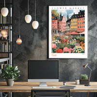 Flower Market in Oslo Poster PosterGoat