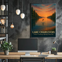 Nature’s Sanctuary Lake Charlevoix Scenic Poster