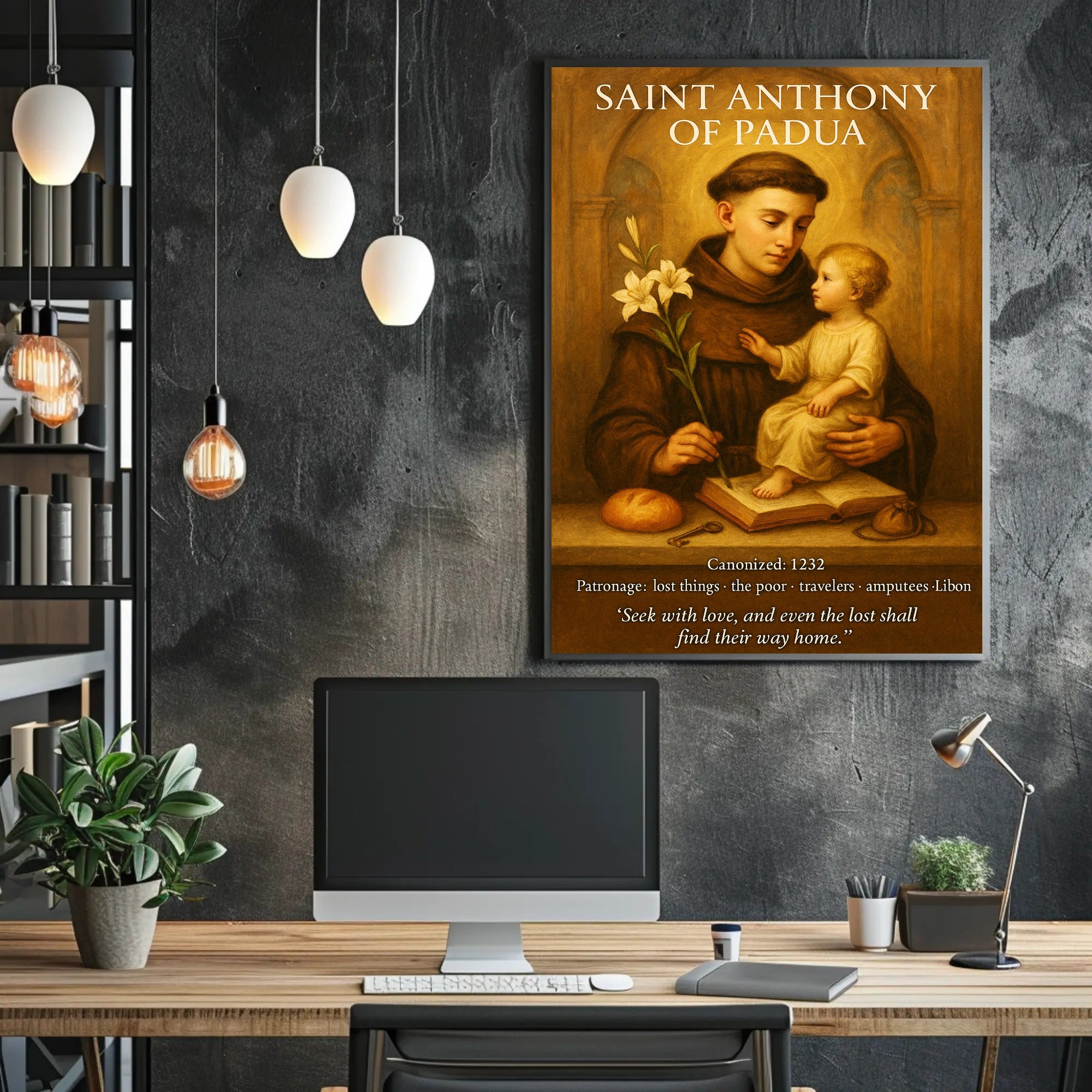 Saint Anthony of Padua Poster PosterGoat