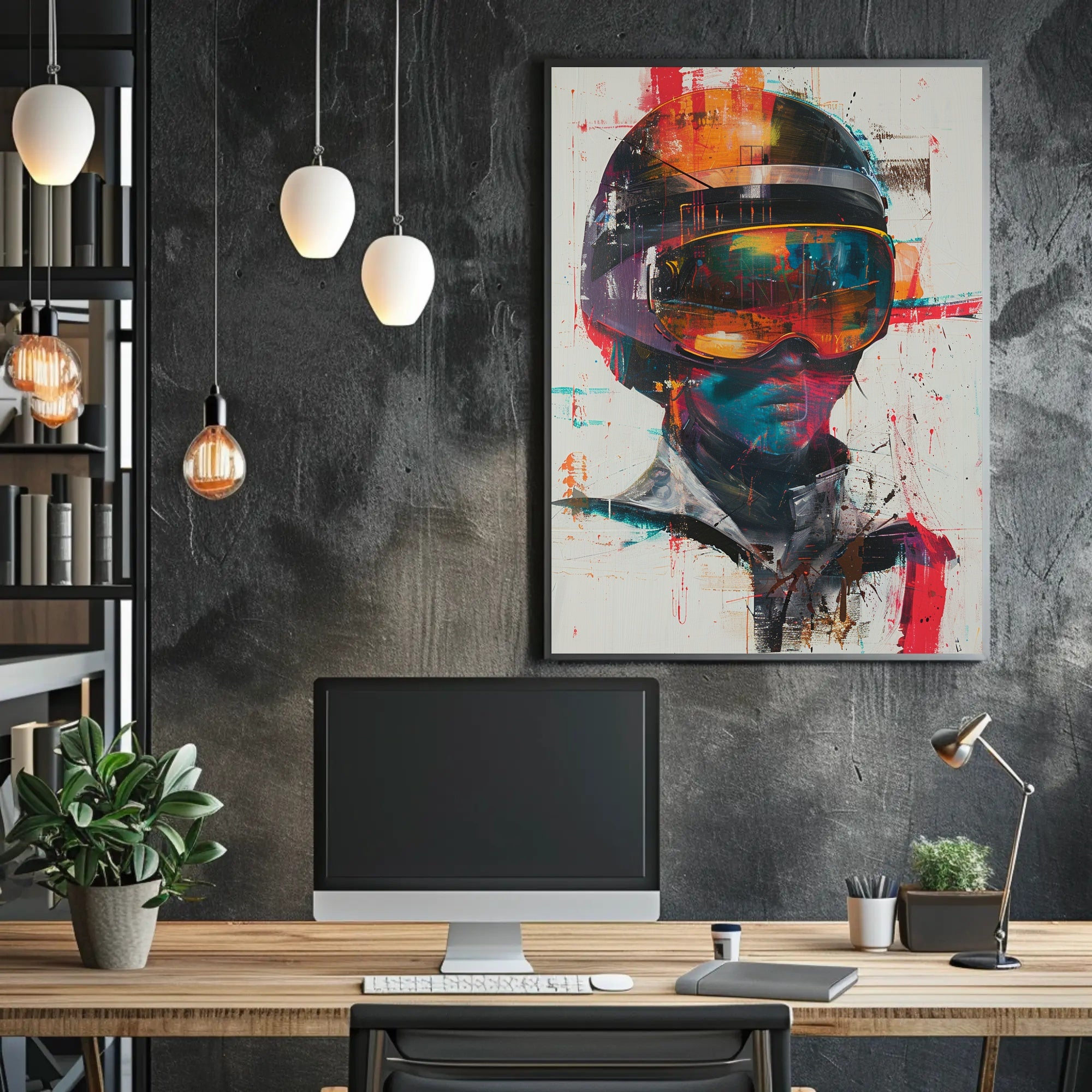 Futuristic Racer Art Print Poster for Home Decor and Wall Decoration PosterGoat