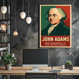 John Adams Second President Patriotism Typography Poster