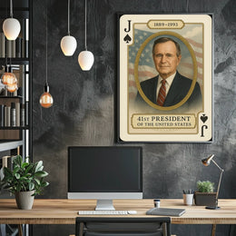 Portrait Of The 41St President Of The United States Poster