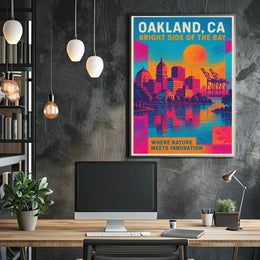 Oakland, Ca Bright Side Of The Bay Poster