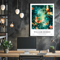 William Morris Inspired Art Nouveau Floral Artistic Poster