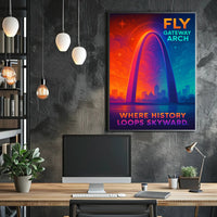Gateway Arch Inspiring St. Louis Urban Cityscape Travel Poster