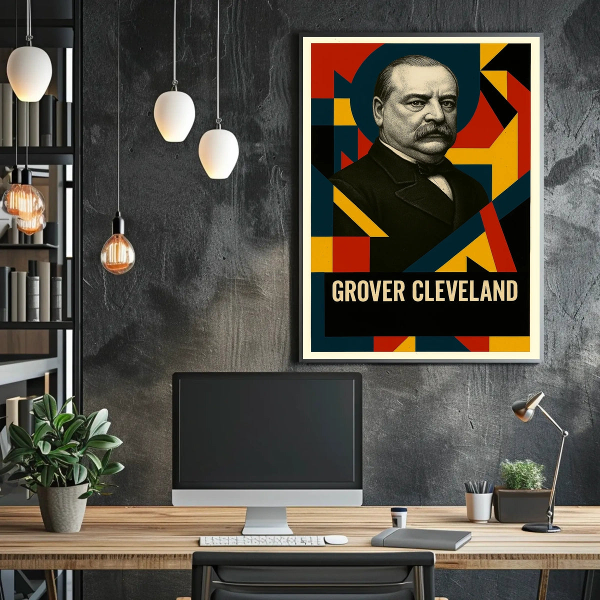 Grover Cleveland 24th President of the United States Abstract Pop Poster