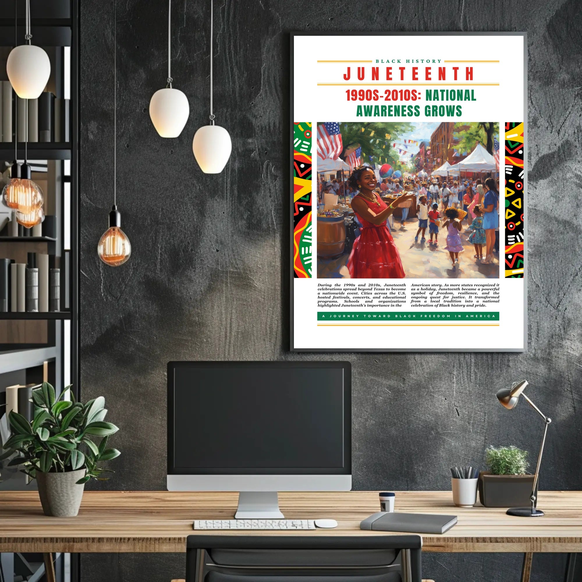 Juneteenth Celebration: Vibrant Heritage Festival Cultural or Heritage Poster