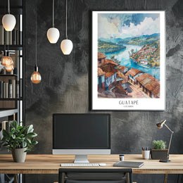 Guatapé Tranquil Hillside View Travel Poster PosterGoat